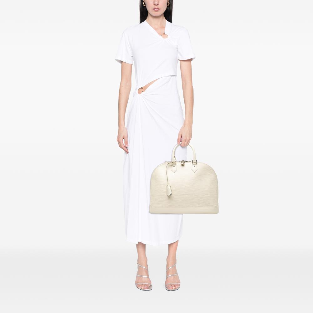 Louis Vuitton AB Louis Vuitton White Epi Leather Leather Epi Alma GM France