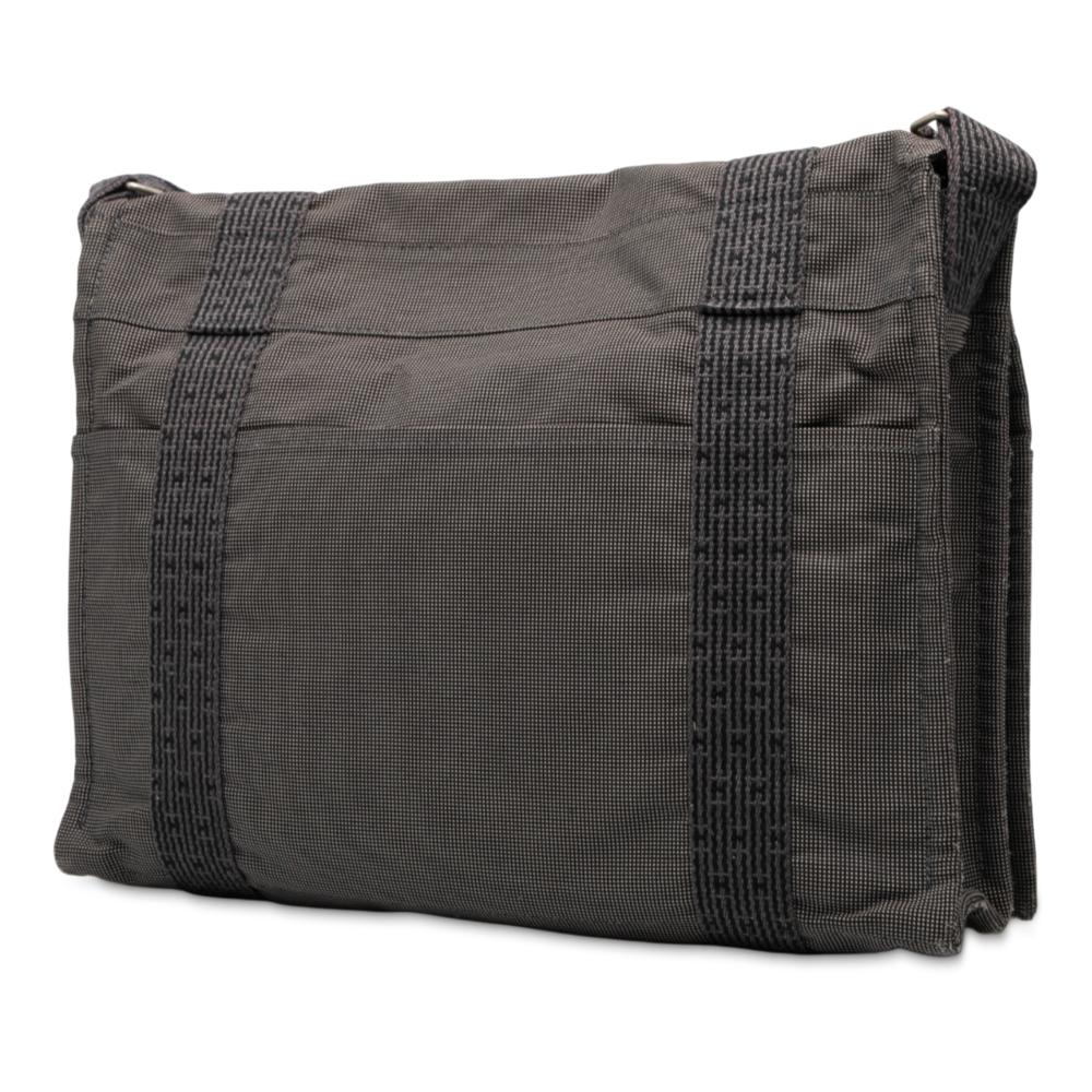 Hermès B Hermès Gray Canvas Fabric Herline Besace MM France