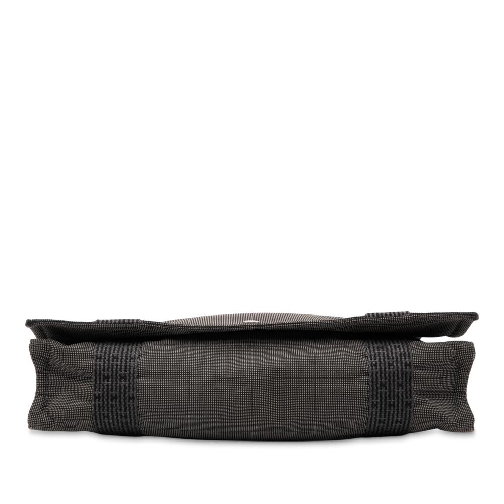 Hermès B Hermès Gray Canvas Fabric Herline Besace MM France