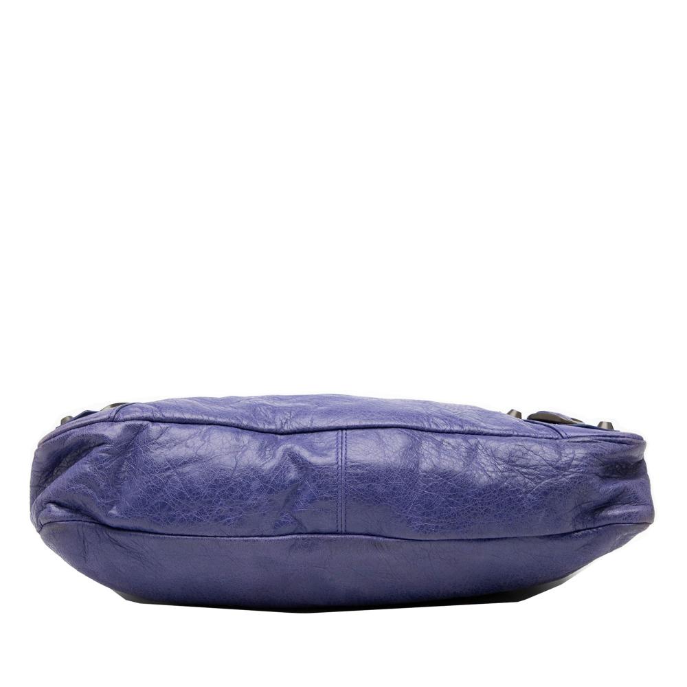 Balenciaga Purple Lambskin Motocross Classic First Satchel Italy