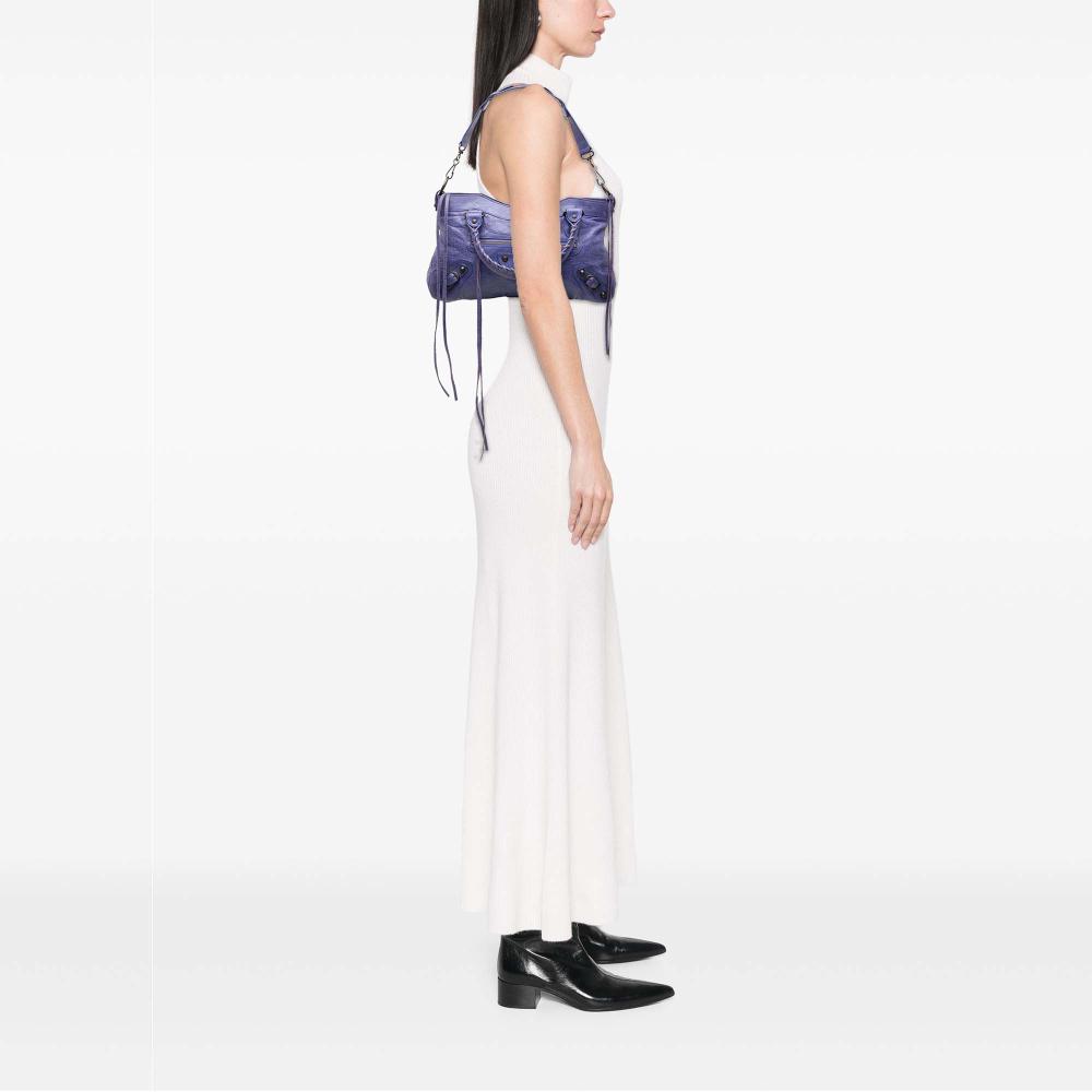 Balenciaga Purple Lambskin Motocross Classic First Satchel Italy