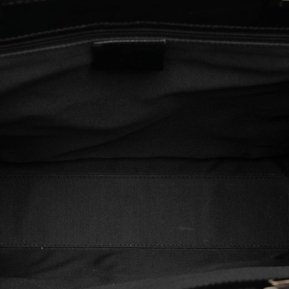 Gucci B Gucci Black Canvas Fabric GG Jackie Handbag Italy