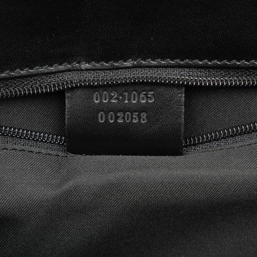 Gucci B Gucci Black Canvas Fabric GG Jackie Handbag Italy