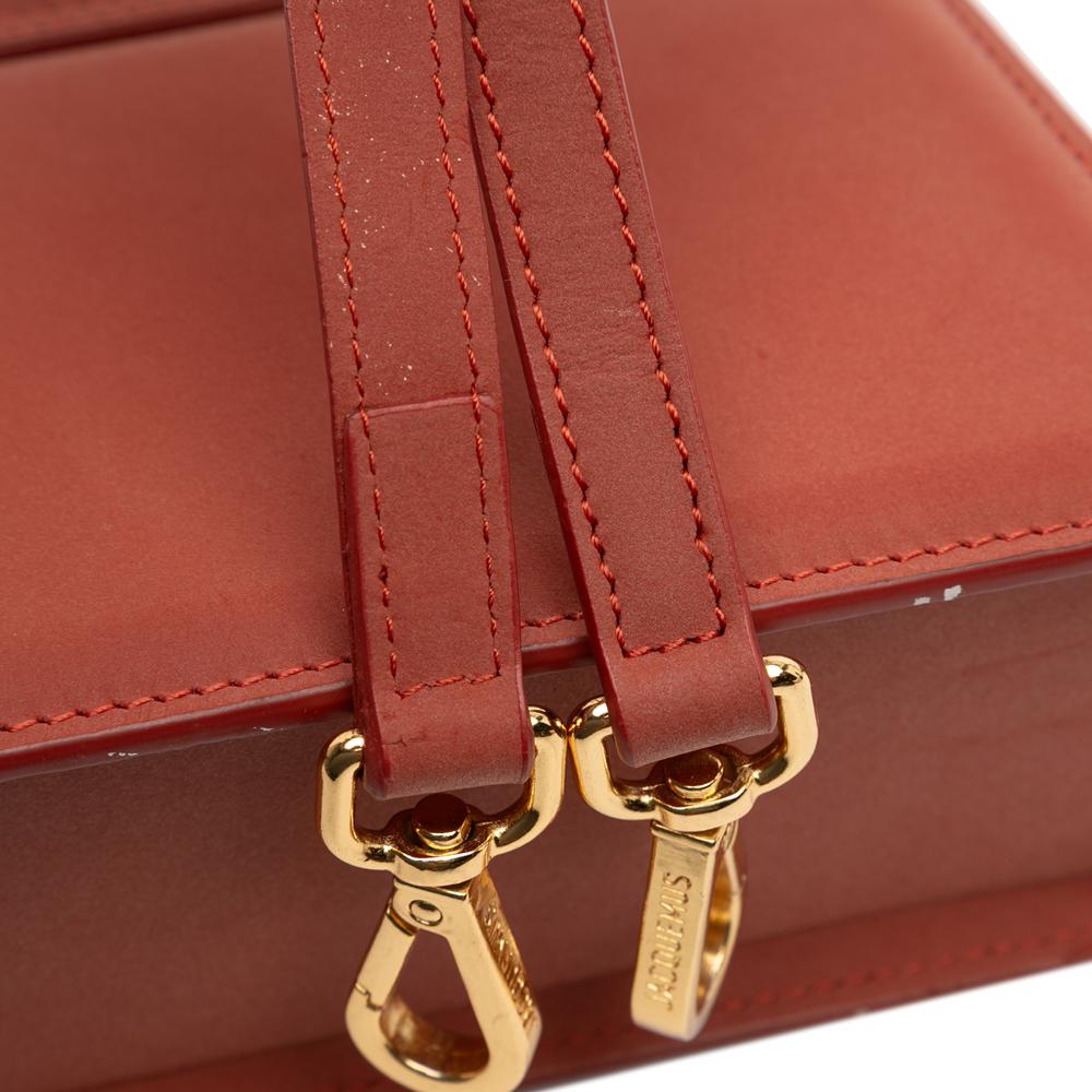 Jacquemus B Jacquemus Red Indian Red Nubuck Leather Leather Nubuck Le Chiquito Noeud Spain