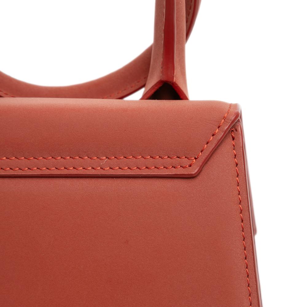 Jacquemus B Jacquemus Red Indian Red Nubuck Leather Leather Nubuck Le Chiquito Noeud Spain