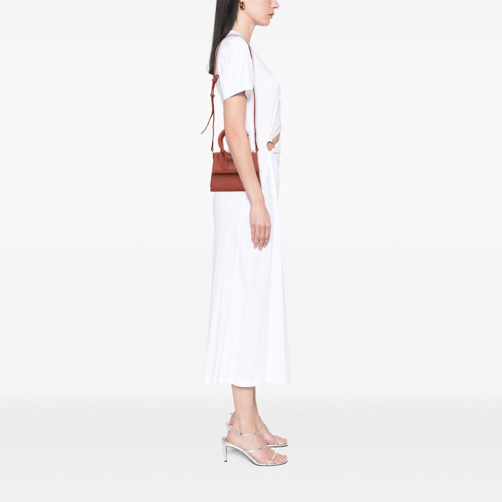 Jacquemus B Jacquemus Red Indian Red Nubuck Leather Leather Nubuck Le Chiquito Noeud Spain