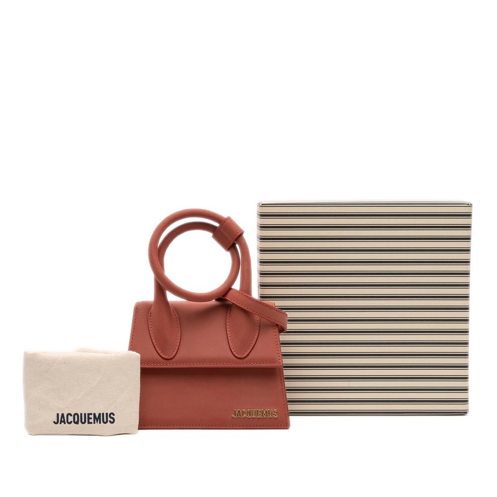 Jacquemus B Jacquemus Red Indian Red Nubuck Leather Leather Nubuck Le Chiquito Noeud Spain