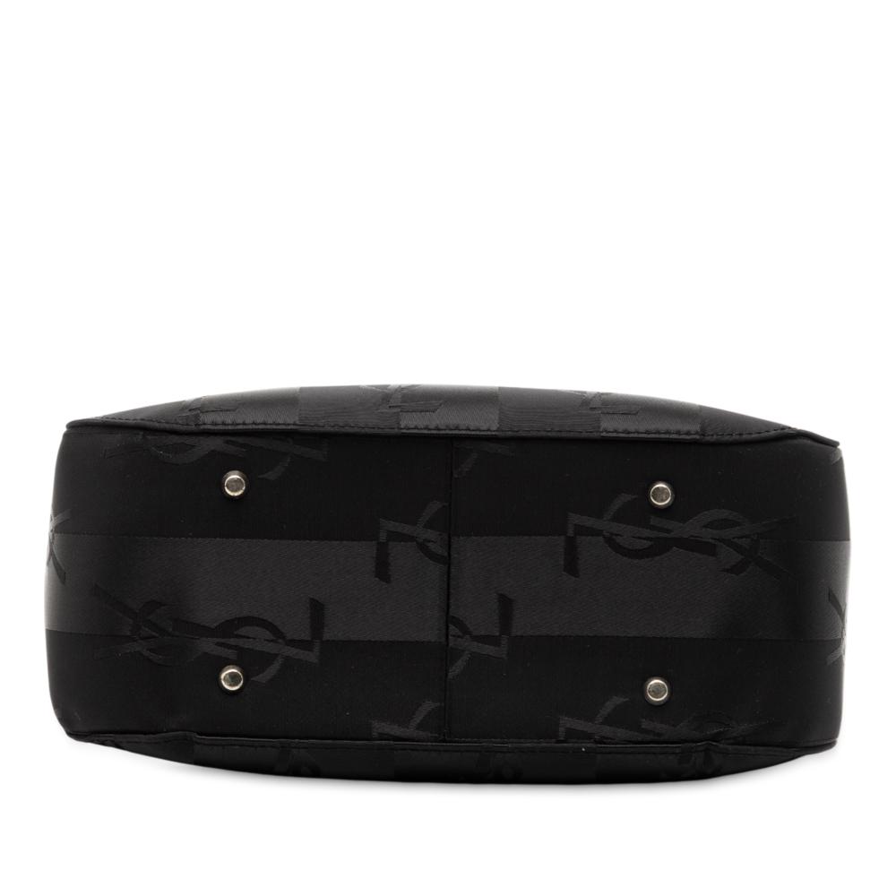 Saint Laurent AB Saint Laurent Black Nylon Fabric Monogram Logo Shoulder Bag Italy