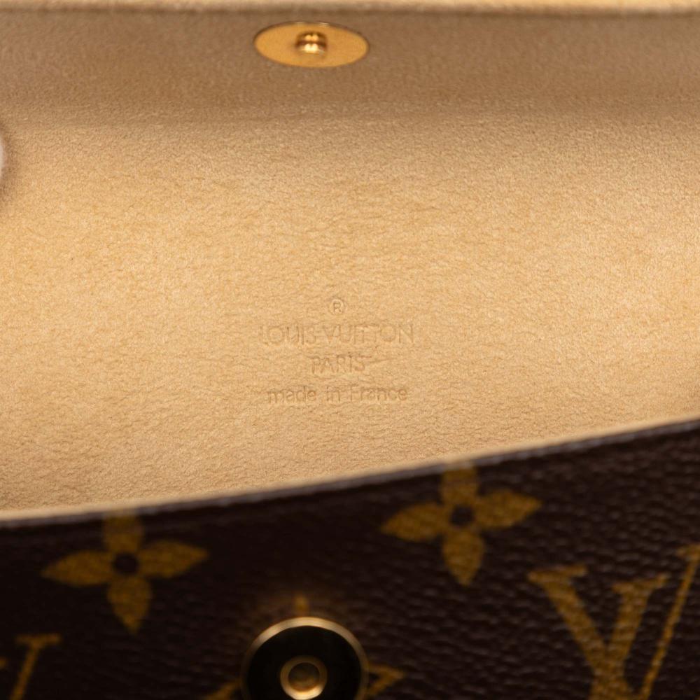 Louis Vuitton B Louis Vuitton Brown Monogram Canvas Fabric Monogram Pochette Florentine France