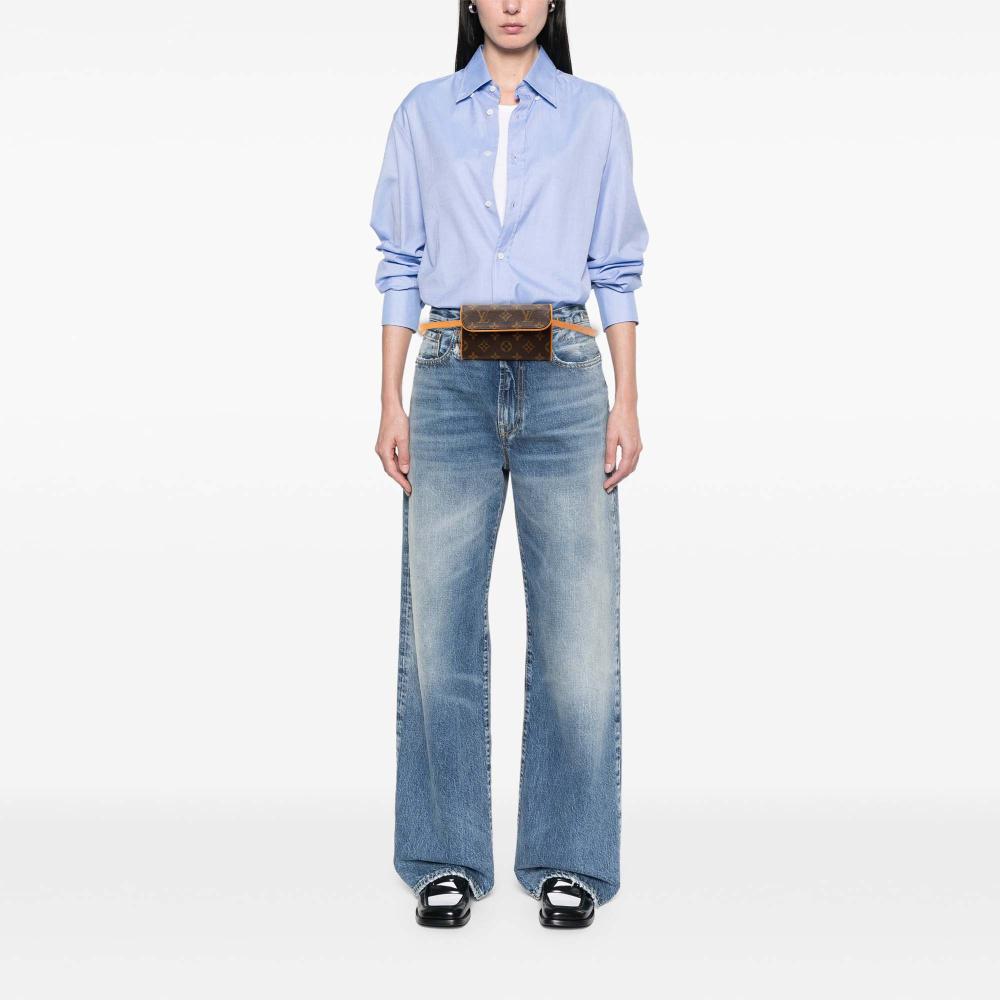 Louis Vuitton B Louis Vuitton Brown Monogram Canvas Fabric Monogram Pochette Florentine France