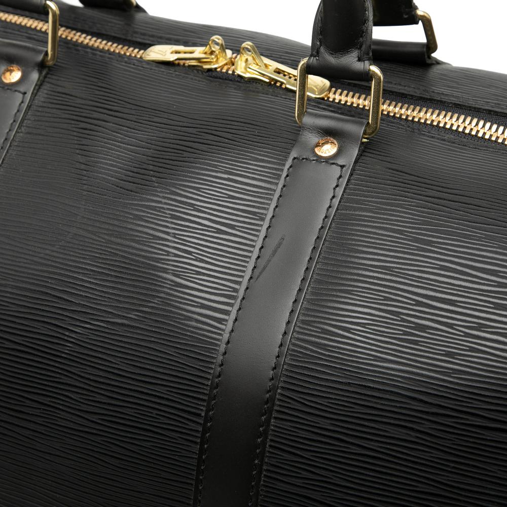 Louis Vuitton B Louis Vuitton Black Epi Leather Leather Epi Keepall 55 France
