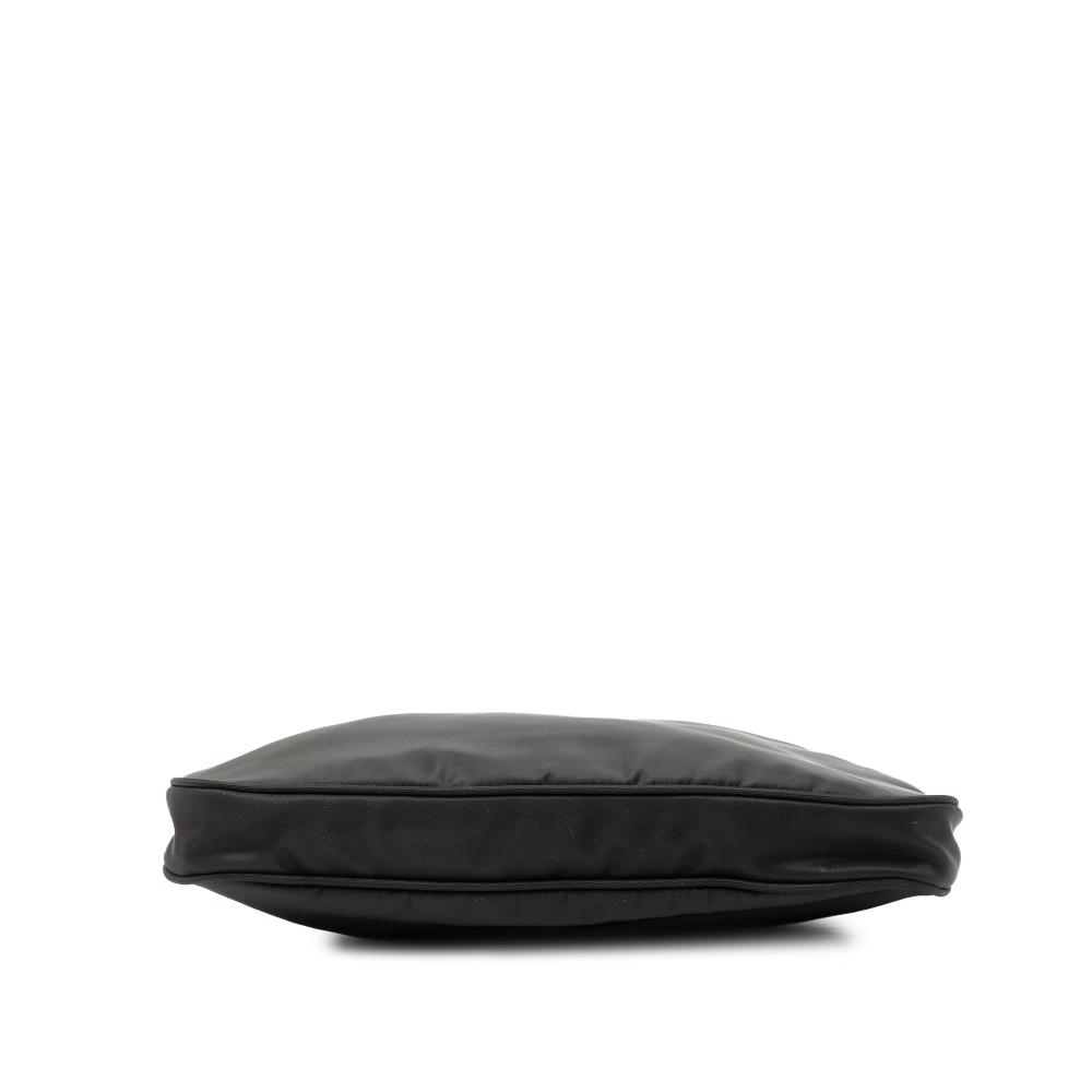 Prada B Prada Black Nylon Fabric Tessuto Cleo Shoulder Bag Italy