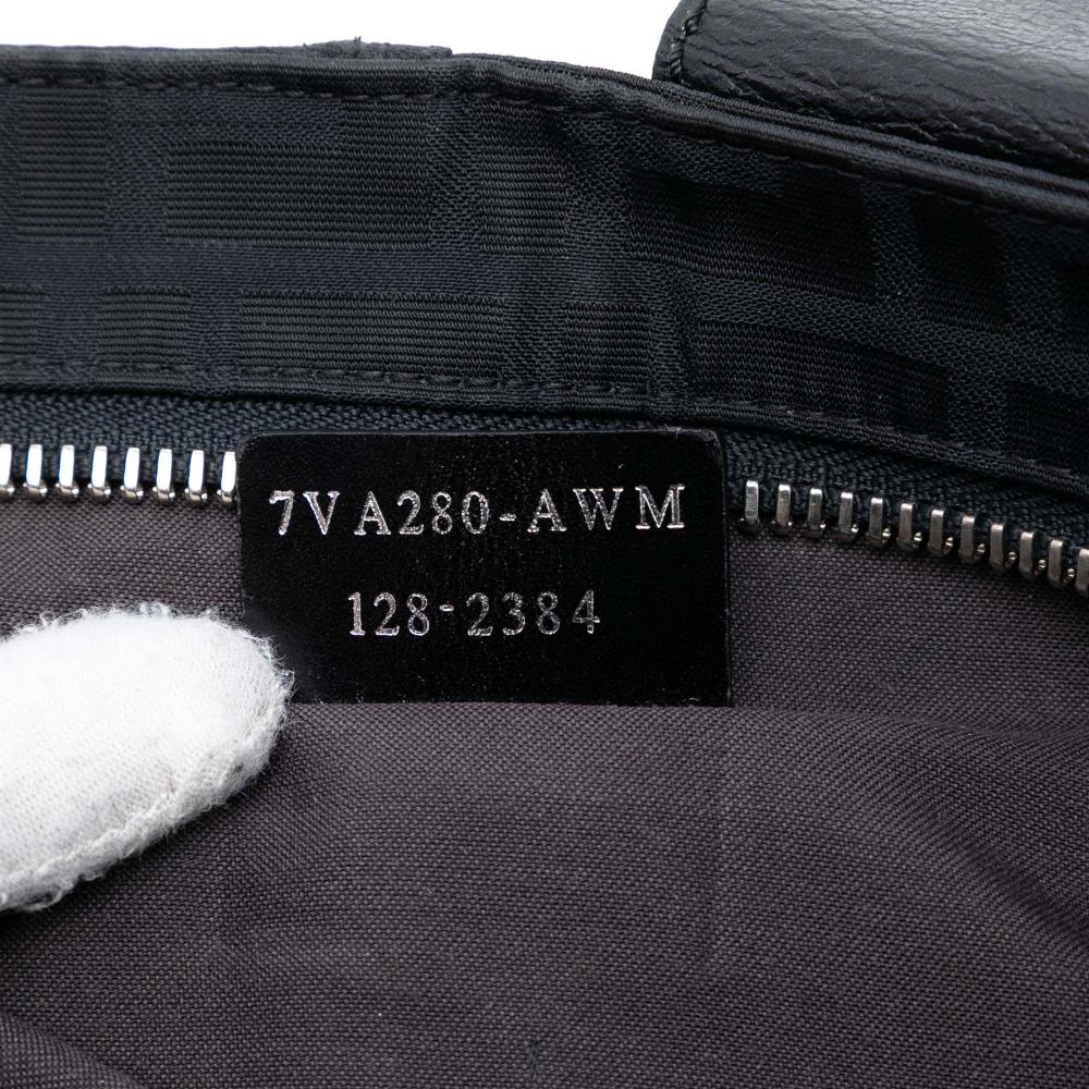 Fendi B Fendi Black Canvas Fabric Zucca Double Pocket Belt Bag Italy