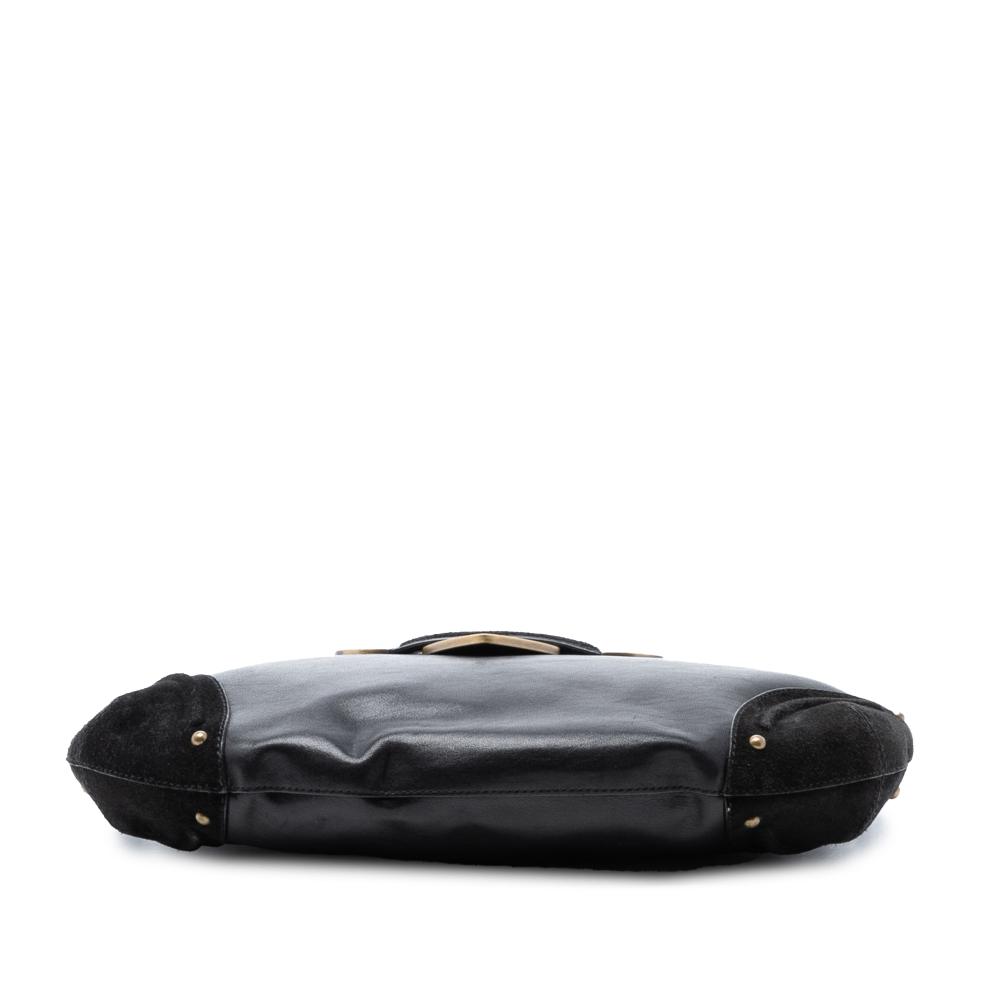 Christian Dior B Dior Black Calf Leather Jeanne Hobo Italy