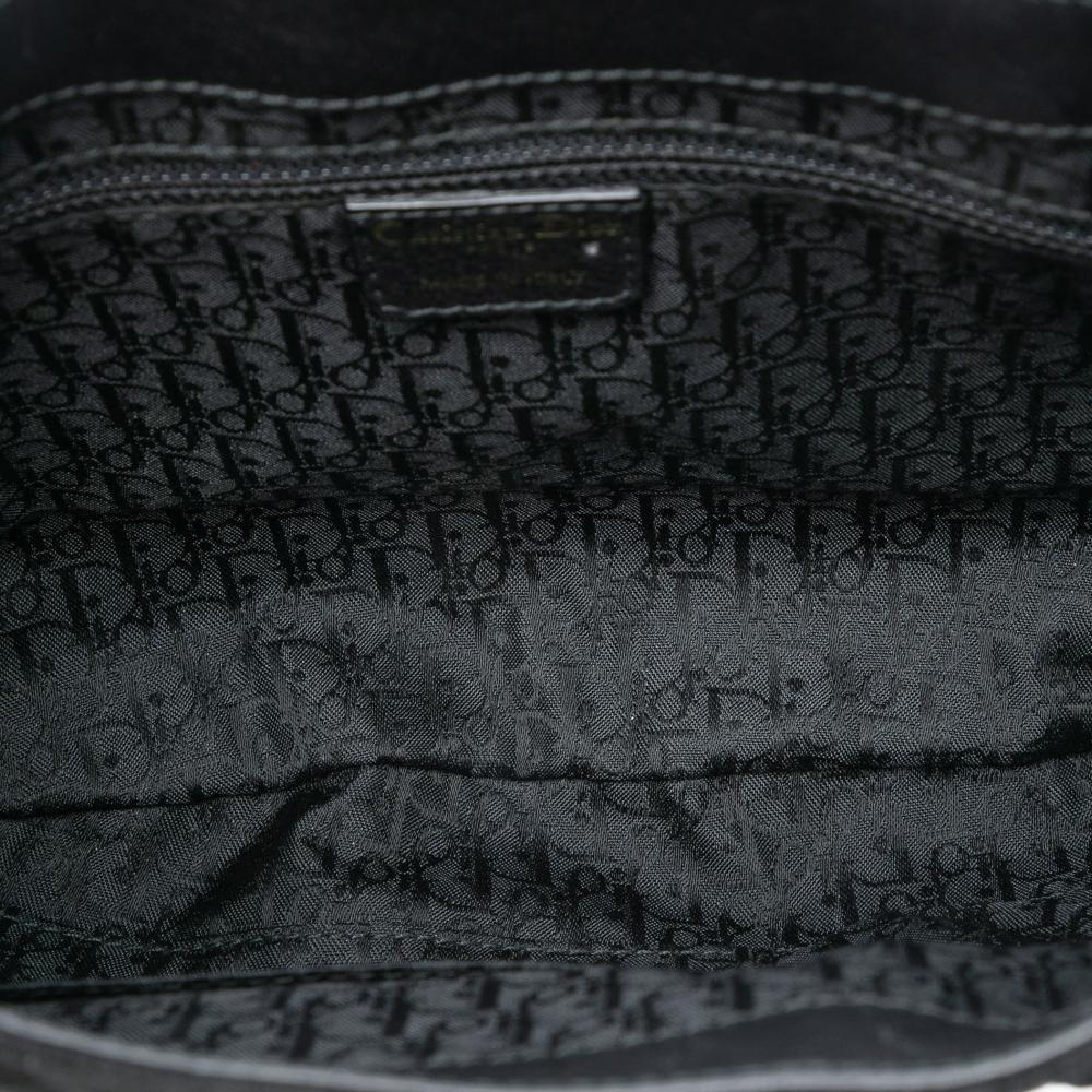 Christian Dior B Dior Black Calf Leather Jeanne Hobo Italy