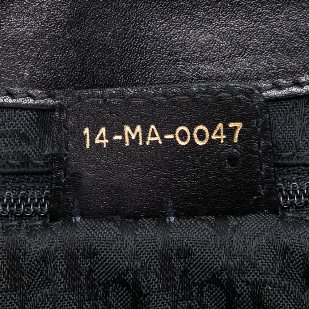 Christian Dior B Dior Black Calf Leather Jeanne Hobo Italy