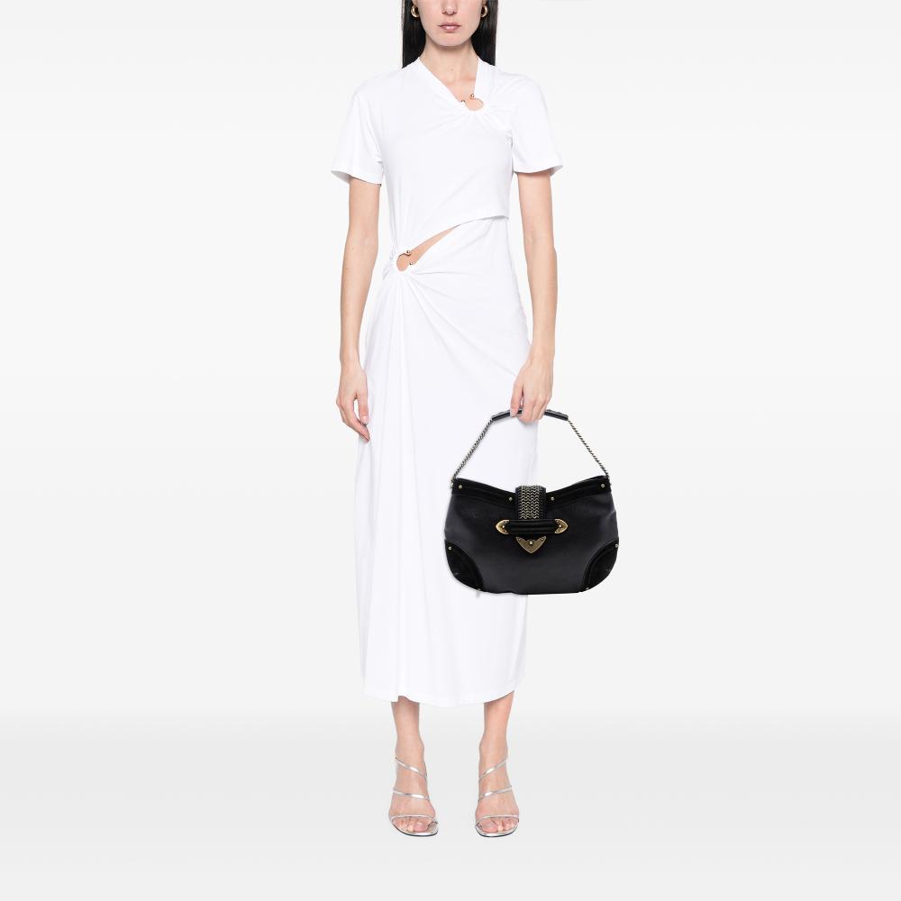 Christian Dior B Dior Black Calf Leather Jeanne Hobo Italy