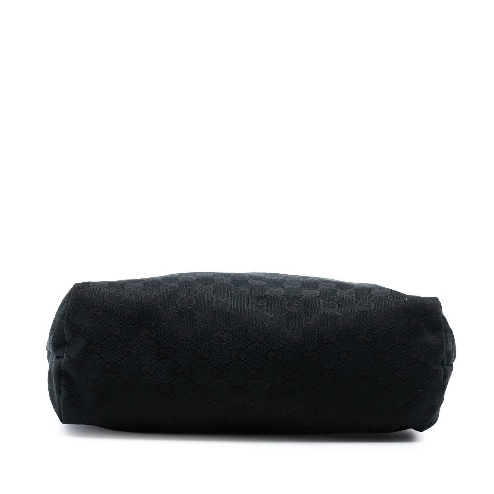 Gucci B Gucci Black Canvas Fabric GG Web Crossbody Italy