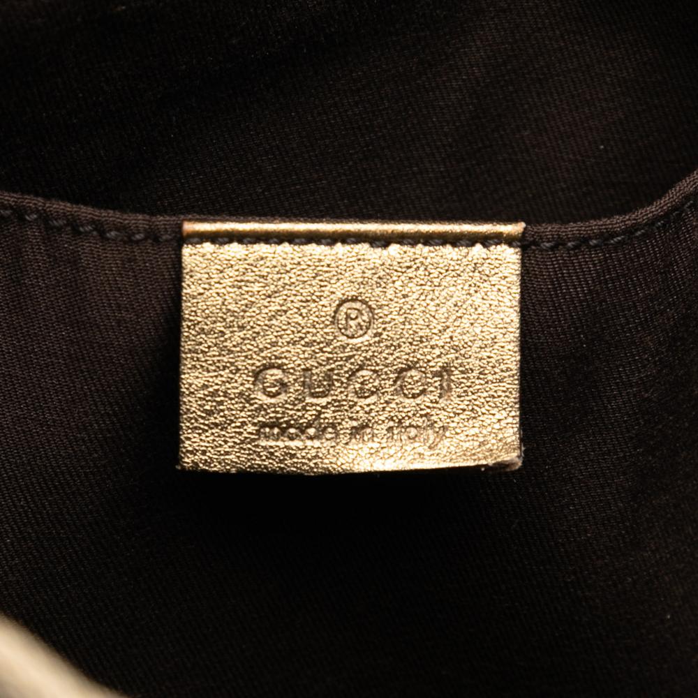 Gucci B Gucci Brown Beige Canvas Fabric GG Web Tote Italy