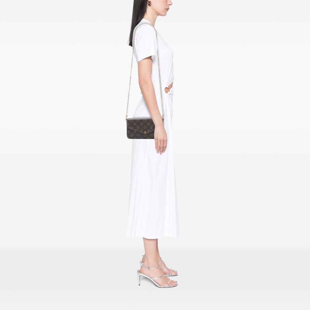 Louis Vuitton AB Louis Vuitton Brown Monogram Canvas Fabric Monogram Pochette Felicie France