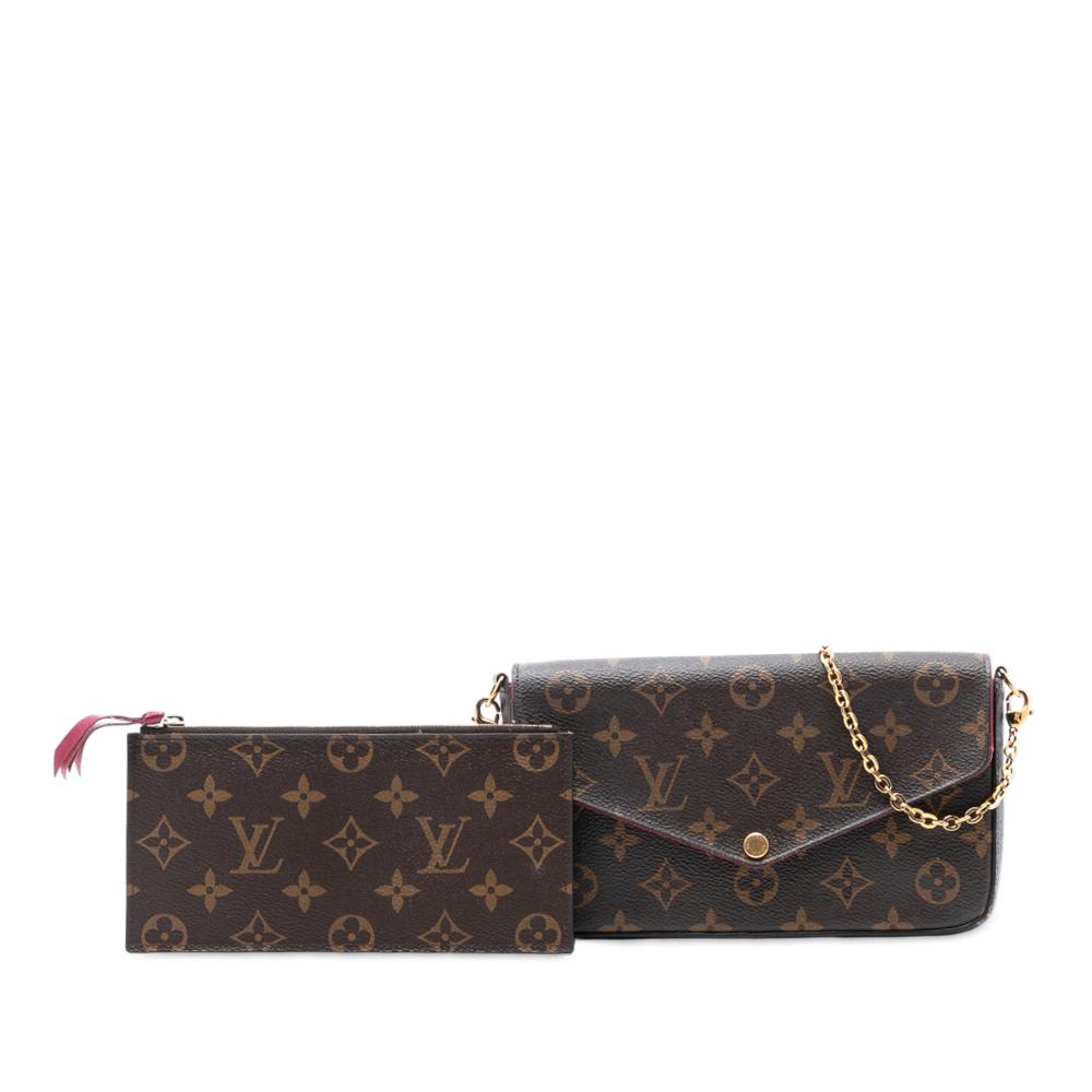 Louis Vuitton AB Louis Vuitton Brown Monogram Canvas Fabric Monogram Pochette Felicie France