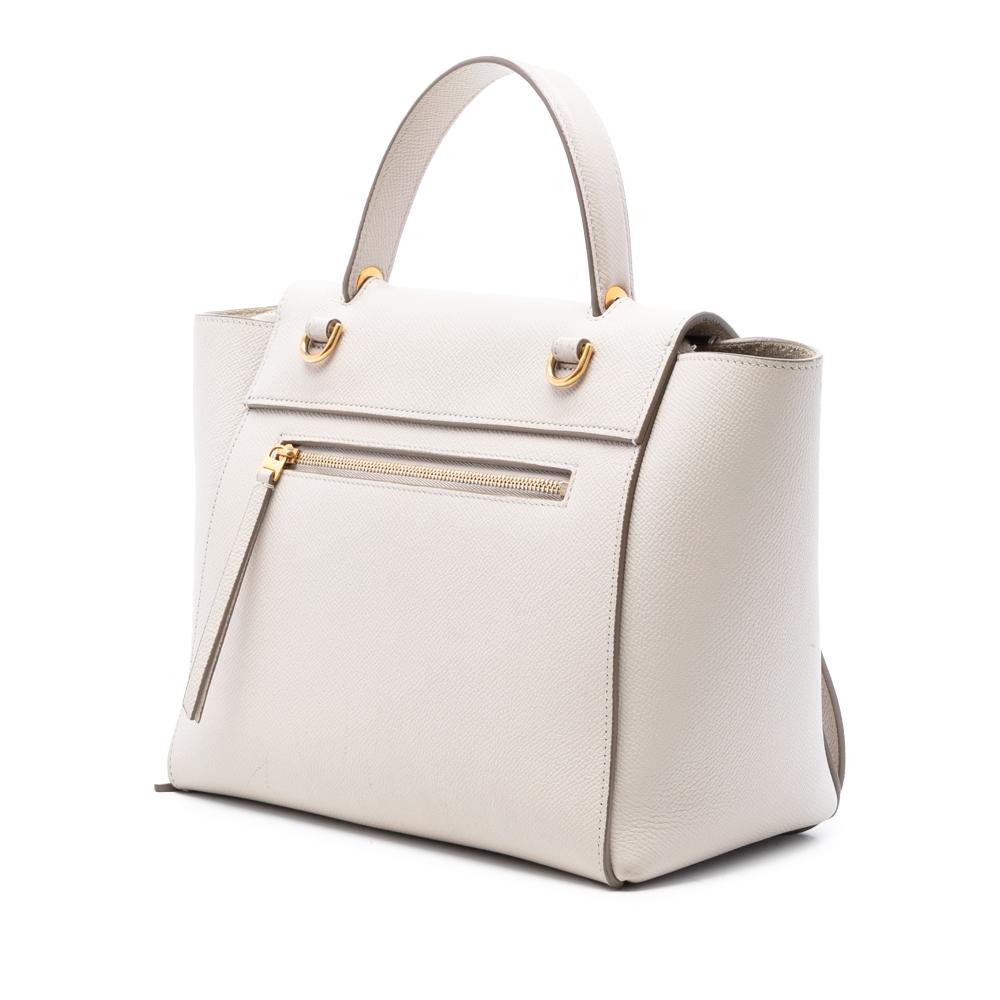 Celine B Celine Brown Light Beige Calf Leather Micro Grained skin Belt Bag Italy