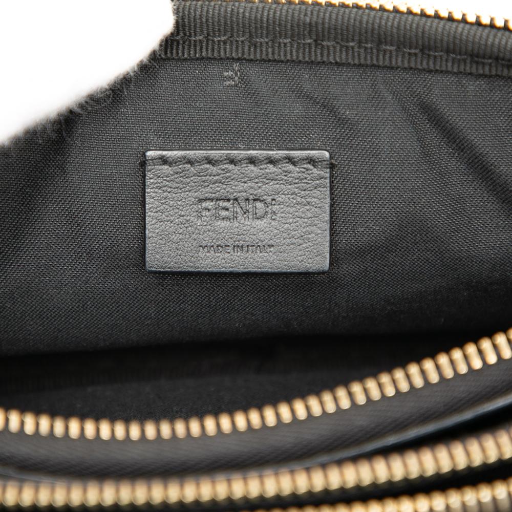 Fendi B Fendi Black Calf Leather Easy 2 Baguette Crossbody Italy