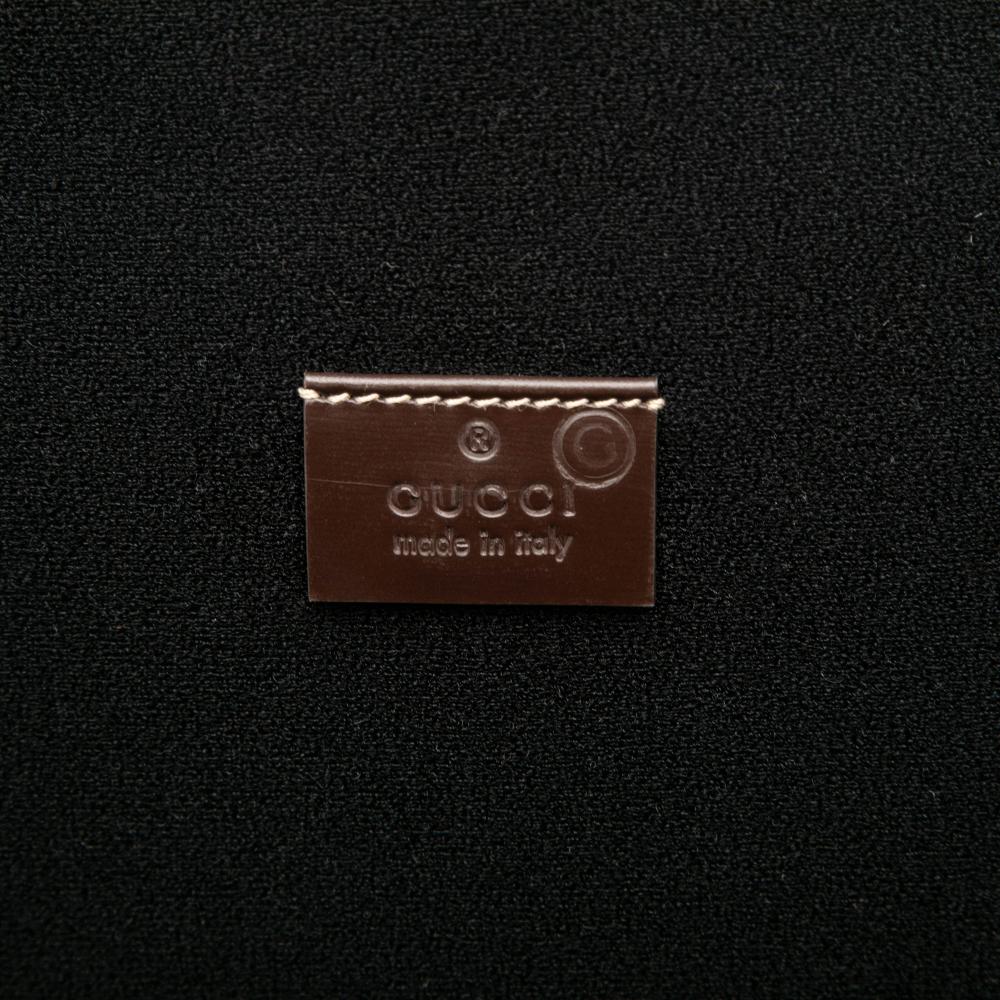 Gucci AB Gucci Brown Beige Coated Canvas Fabric GG Supreme Laptop Case Italy
