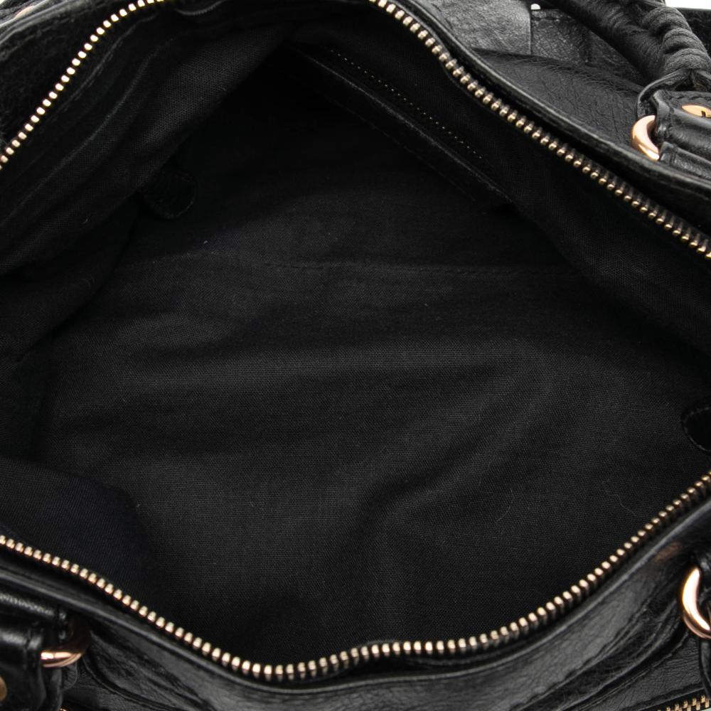 Balenciaga B Balenciaga Black Lambskin Leather Leather Lambskin Motocross Giant 12 First Satchel Italy