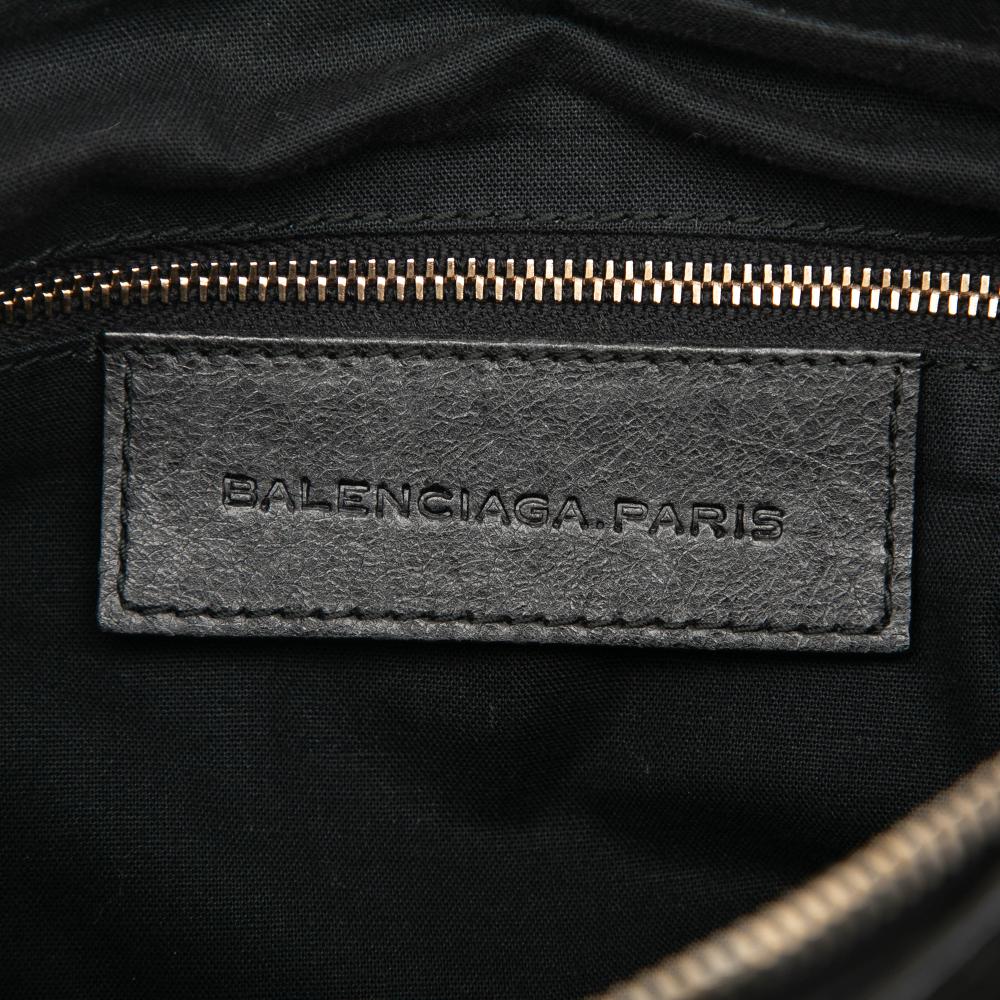 Balenciaga B Balenciaga Black Lambskin Leather Leather Lambskin Motocross Giant 12 First Satchel Italy