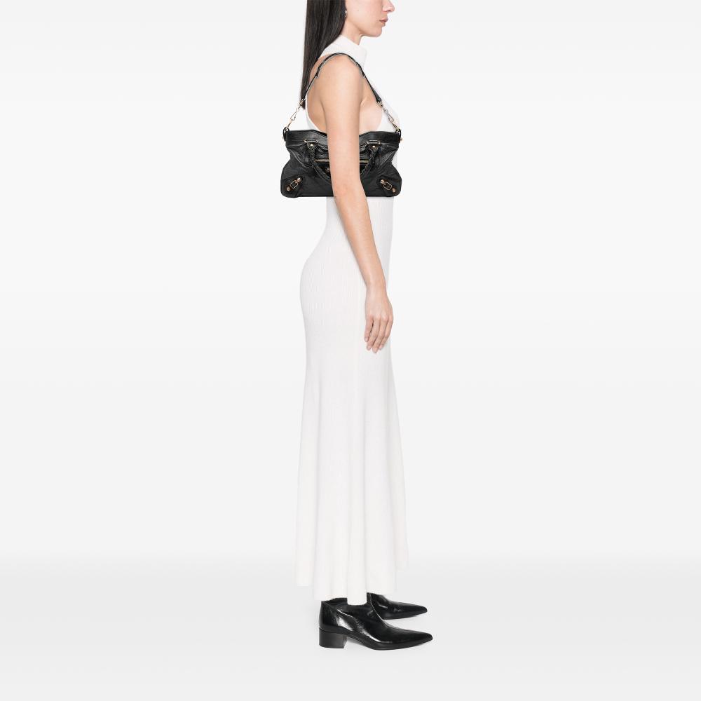 Balenciaga B Balenciaga Black Lambskin Leather Leather Lambskin Motocross Giant 12 First Satchel Italy