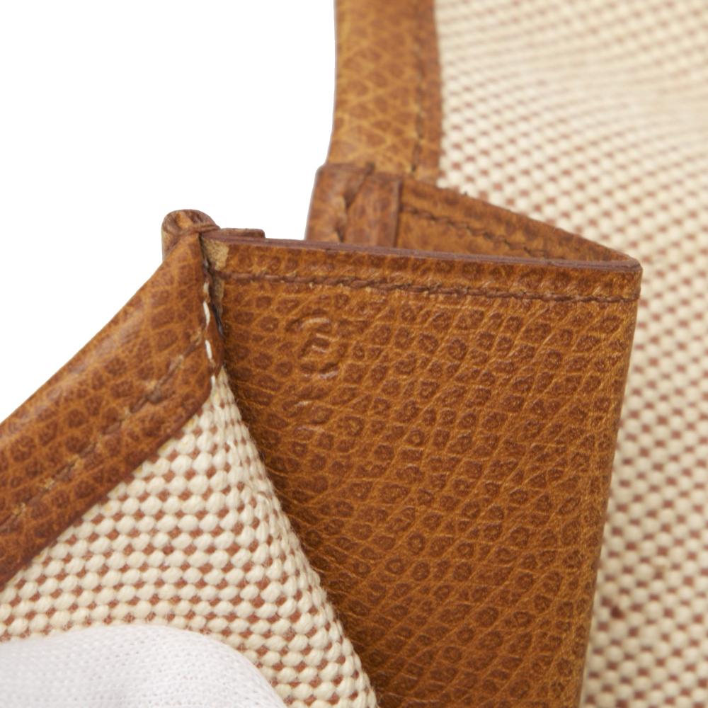 Hermès AB Hermès Brown Beige Canvas Fabric Toile Jige 29 France