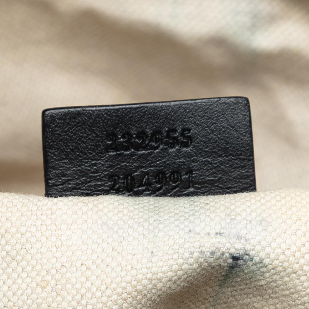 Gucci B Gucci Brown Beige Canvas Fabric Diamante Sukey Shoulder Bag Italy