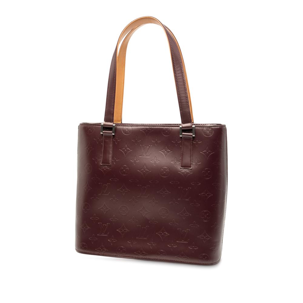 Louis Vuitton B Louis Vuitton Red Burgundy Calf Leather Monogram Mat Stockton France