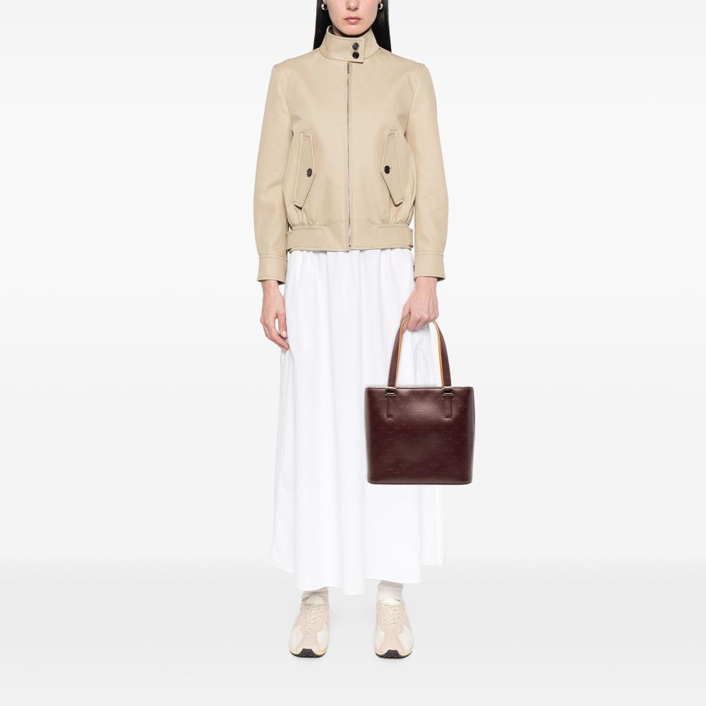 Louis Vuitton B Louis Vuitton Red Burgundy Calf Leather Monogram Mat Stockton France