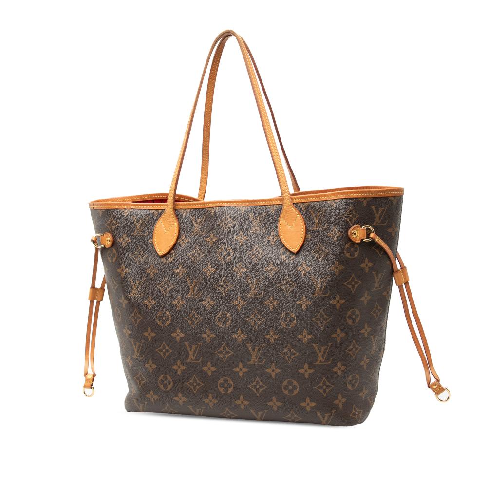 Louis Vuitton B Louis Vuitton Brown Monogram Canvas Fabric Monogram Neverfull MM France