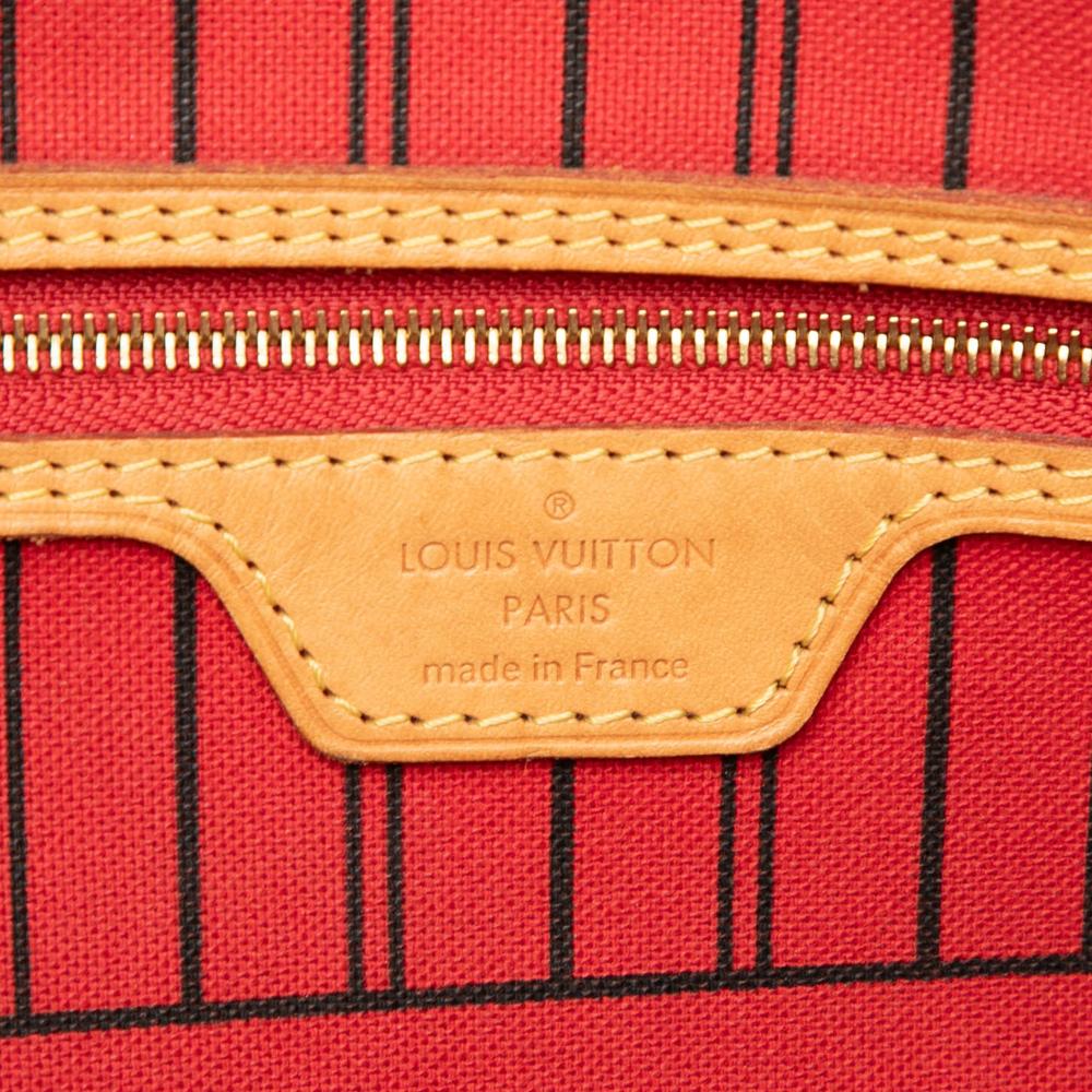 Louis Vuitton B Louis Vuitton Brown Monogram Canvas Fabric Monogram Neverfull MM France