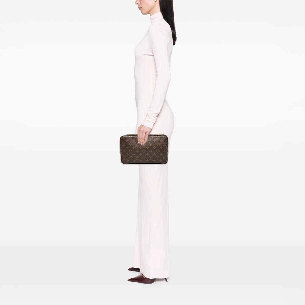 Louis Vuitton AB Louis Vuitton Brown Monogram Canvas Fabric Monogram Trousse Toilette 28 France