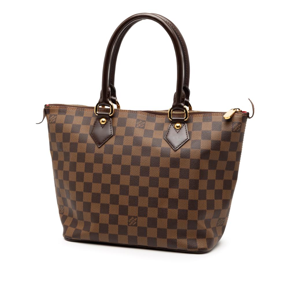 Louis Vuitton B Louis Vuitton Brown Damier Canvas Fabric Damier Ebene Saleya PM France