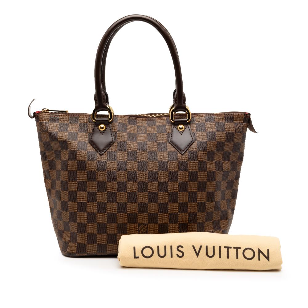 Louis Vuitton B Louis Vuitton Brown Damier Canvas Fabric Damier Ebene Saleya PM France