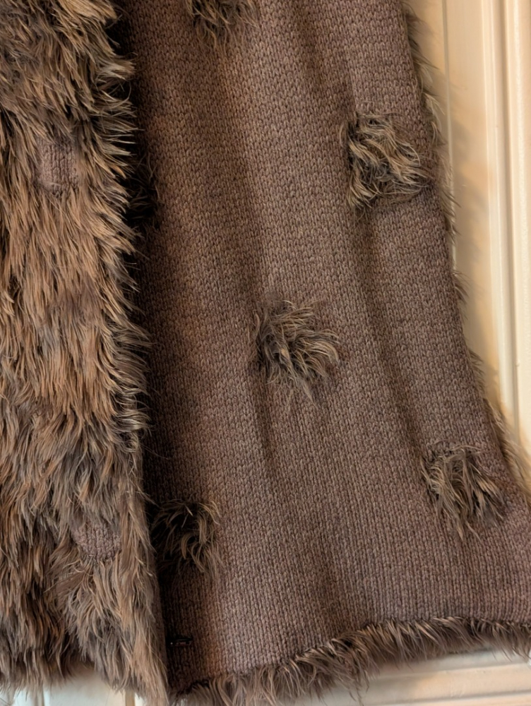 Liu Jo Longue écharpe laine et fourrure douce et légère