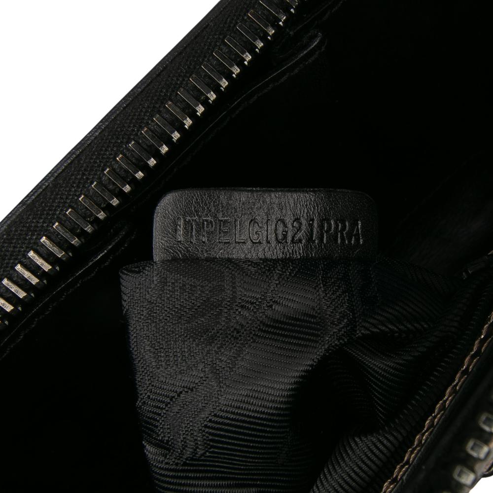 Burberry B Burberry Gold Calf Leather Metallic Clutch Italy