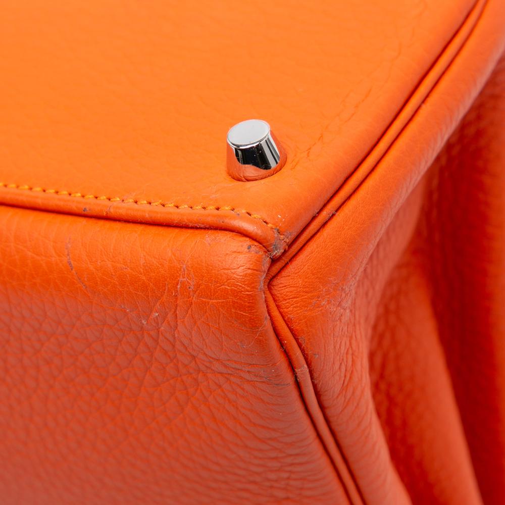 Hermès B Hermès Orange Calf Leather Togo Kelly II Retourne 28 France