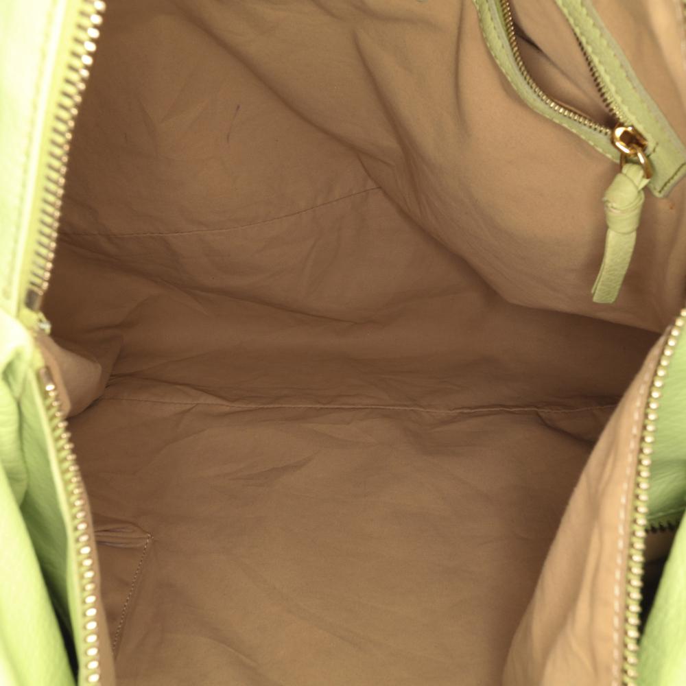 Bottega Veneta AB Bottega Veneta Green Nappa Leather Leather Nappa Intrecciato Knot Hobo Italy