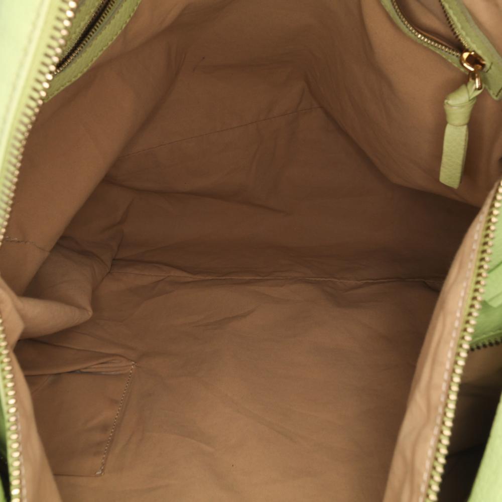 Bottega Veneta AB Bottega Veneta Green Nappa Leather Leather Nappa Intrecciato Knot Hobo Italy