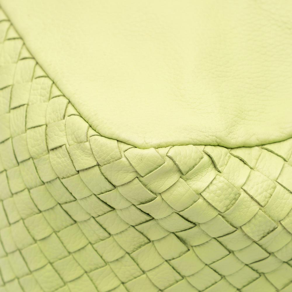 Bottega Veneta AB Bottega Veneta Green Nappa Leather Leather Nappa Intrecciato Knot Hobo Italy