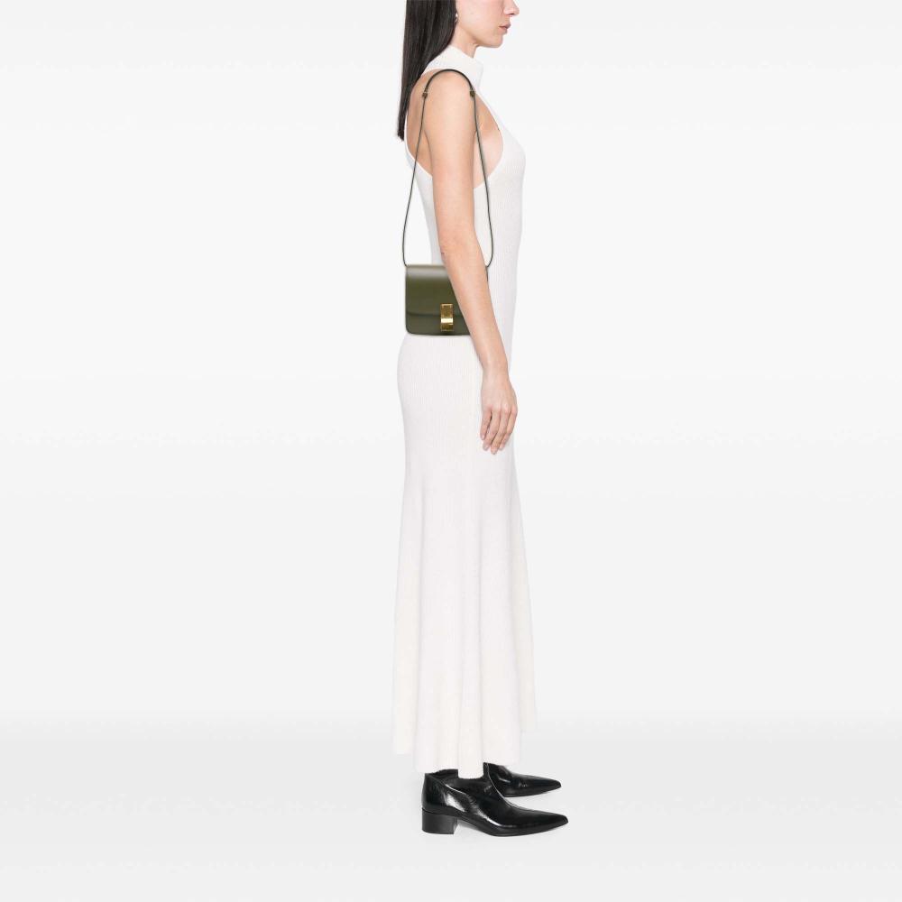 Celine AB Celine Green Olive Green Calf Leather Small skin Classic Box Italy