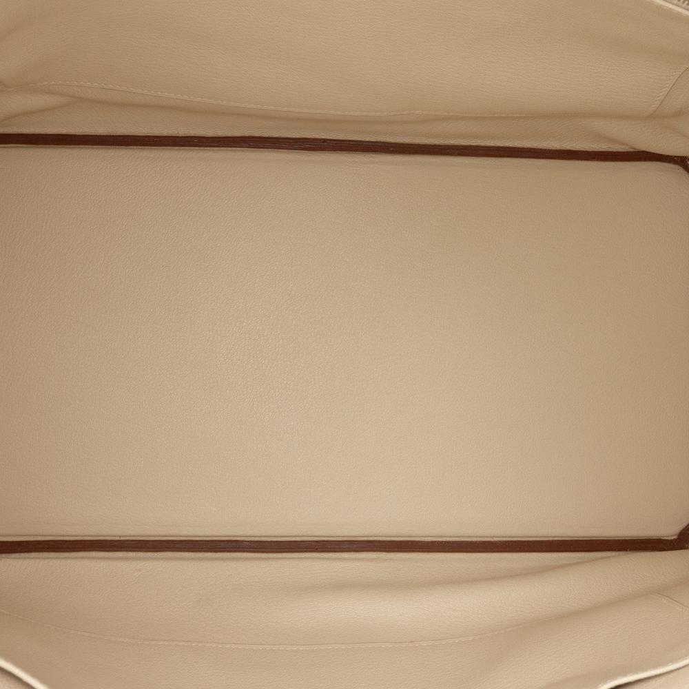 Hermès B Hermès Brown Beige Calf Leather Togo Birkin Retourne 40 France