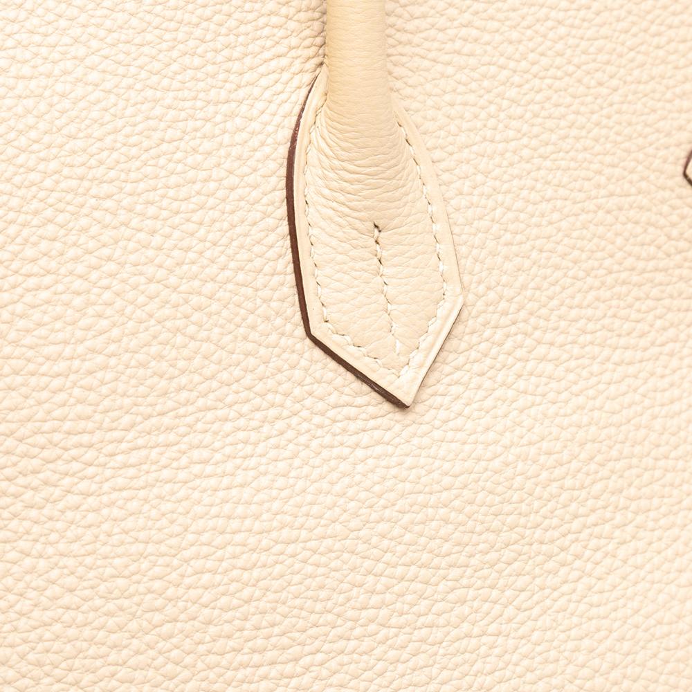 Hermès B Hermès Brown Beige Calf Leather Togo Birkin Retourne 40 France