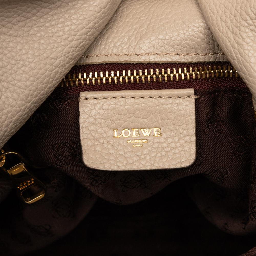 Loewe B LOEWE Brown Light Beige Calf Leather Nappa Flamenco Tassel 30 Spain